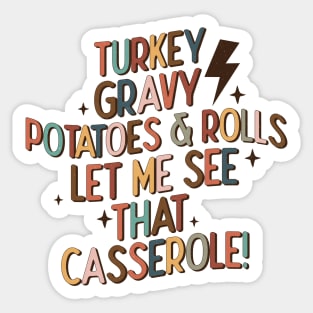 Turkey Gravy Potatoes & Roll Sticker